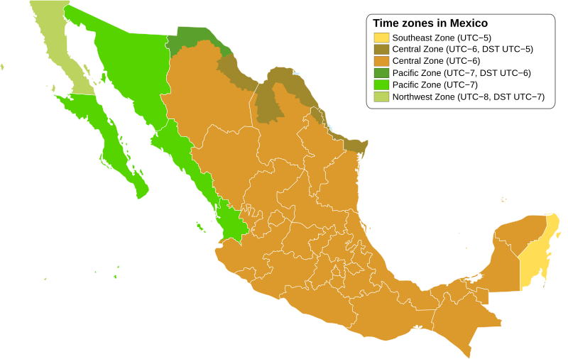 File:Mexico time zones map en.svg