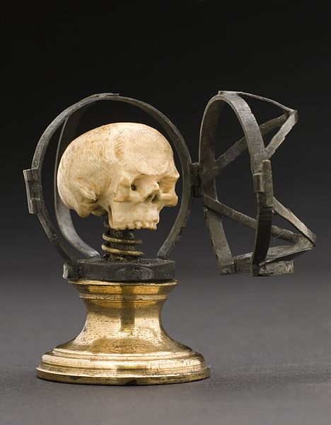 File:Miniature ivory skull in a silver case, Europe Wellcome L0057686.jpg