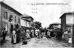 Monsteroux-Milieu, vue du Gontard en 1910