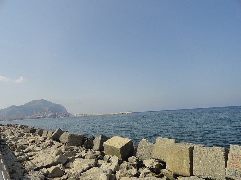 File:Monte Pellegrino and Palermo port, Sicily, Italy (9455539945).jpg