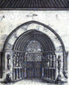Portál kláštera Porta coeli v Předklášteří u Tišnova (1856)