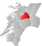 Locator map showing Grong within Nord-Trøndelag