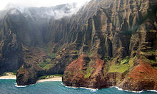 Honopū Valley, aerial view