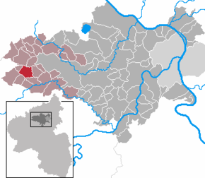 Poziția Nachtsheim pe harta districtului Mayen-Koblenz