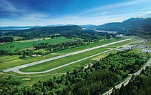 Looking South from the Northwest side of the field, featuring the expanded runway 16/34 and new taxiway 'charlie'