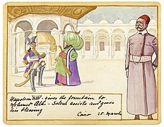 Napoleon XIV gives the fountain to Mahmoud Ali.jpg