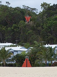 Triangle shaped lead marks with lights. Navigation leading markers and lights.JPG