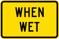 (W14-7.2/PW-41.2) Road slippery when wet