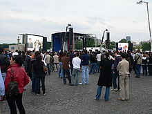 Nicolas Sarkozy supporters celebrate on the Place de la Concorde in Paris Nicolas Sarkozy Concorde P1200828.jpg