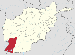 Карта афганської провінції Німруз, уздовж іранського кордону, де відбулися зіткнення