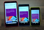 A set of Nokia/Microsoft Lumia slate smartphones