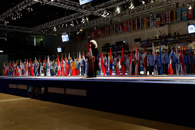 File:Opening ceremony 2013 World Fencing Championships.jpg