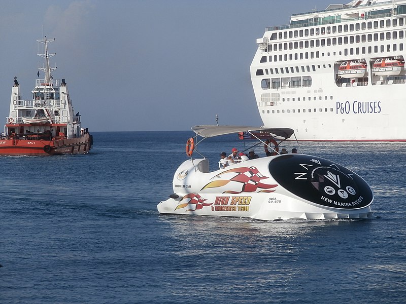 File:Orca N.R. 675 underway in Port of Rhodes 20 August 2018.jpg