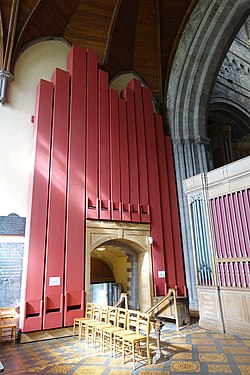 Organ pipes in St Davids Cathedral, Wales