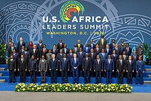 AUC Chairperson Moussa Faki, US President Joe Biden and African leaders at the United States-Africa Leaders Summit in Washington, D.C., 15 December 2022 P20221215AS-1181 (52651359240).jpg