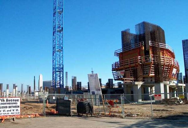 Petco Park under construction in 2001.