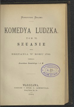 Okładka lub karta tytułowa