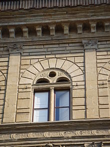 A window of the Rucellai Palace