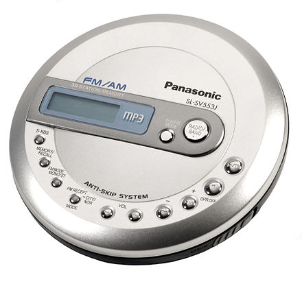 A CD player capable of playing MP3 CDs