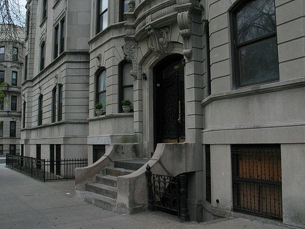 The architectural details of one of Park Slope's buildings