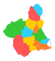 Judicial districts in Murcia region.