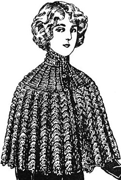 Ytterkläder Pellerin: Extra krage liknande en kort cape, ovanpå en kappa