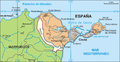 Kaart van Ceuta en Peterselie-eiland