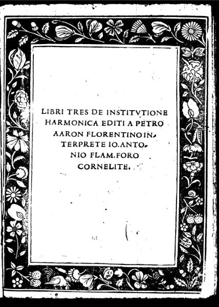 Fasciculus:Pietro Aron - Libri tres de institutione harmonica.djvu