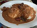 * Nomination Pounded yam dish with peanut sauce in Benin --Adoscam 07:03, 16 April 2020 (UTC) * Decline Noisy, compression artifacts, unfortunate lighting. --Smial 10:10, 28 April 2020 (UTC)