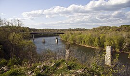 The Potomac River at Shepherdstown, as viewed from the monument