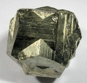 Iron pyrite cross twin