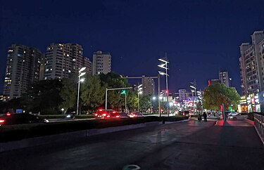 Qidong city night view