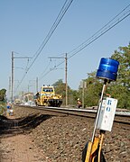 Le 7 octobre 2010, le RVB sur voie 1 entre Bourg et Ambérieu est en cours.