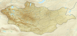 Tariats läge i Mongoliet