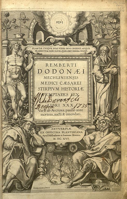 File:Remberti Dodonaei ... Stirpium historiae pemptades sex, sive libri XXX. Varie ab auctore ...
