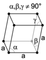 Cella unitaria del reticolo romboedrico (o trigonale)