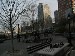 Battery Park City'deki Rockefeller Parkı