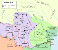 Napoca in Roman Dacia Roman province of Dacia (106 - 271 AD).svg