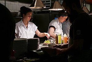 Chefs at work in the open kitchen Rose's Luxury (42524056461).jpg