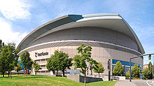 The Moda Center, formerly known as the Rose Garden, is home to the Portland Trail Blazers. RoseGardenArenaS.jpg