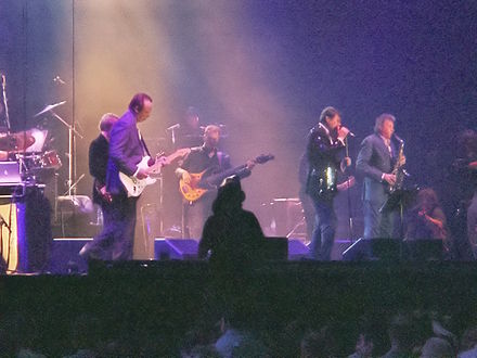 Roxy Music on stage during concert at London's ExCeL Exhibition Centre, July 2006