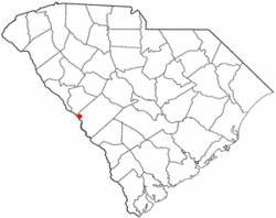サウスカロライナ州におけるノースオーガスタ市の位置