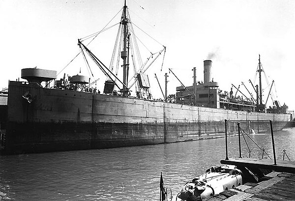 SS Zyrianin in port at San Francisco, c. 1943