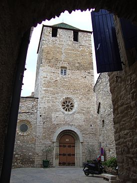 Saint-Jean-de-Fos (Hérault, Fr) tour de l'église.JPG