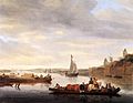 Thumbnail for File:Salomon van Ruysdael - The Crossing at Nimwegen - WGA20561.jpg