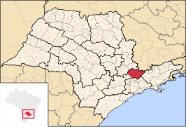 Ligging van de Braziliaanse microregio Bragança Paulista in São Paulo