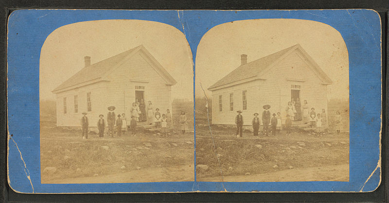 File:School house at Foster, from Robert N. Dennis collection of stereoscopic views.jpg