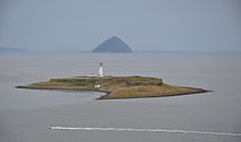 Pladda Scotland, Pladda Island and Ailsa Craig, seen from Isle of Arran.JPG