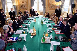 Secretary Kerry, French Foreign Minister Fabius Sit With European Counterparts Before Five-Way Meeting in Paris (16120714634).jpg