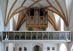 Seewalchen - Kirche, Orgelempore.JPG